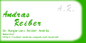 andras reiber business card